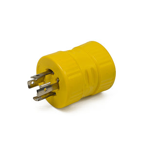 ParkPower 128A Generator Adapter, 30A/125V Connector and 20A 125/250V Locking 4-Prong Male Plug