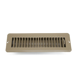 JR Products 02-28915 Dampered Floor Register - 2" x 10", Brown