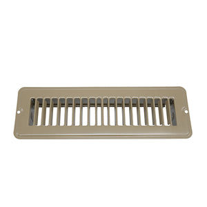 JR Products 02-28935 Undampered Floor Register - 2" x 10", Brown