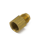 Anderson Metals Brass Tube Fitting, Coupling, 3/8" Flare x 1/2" Female Pipe 