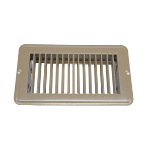 JR Products 02-28975 Dampered Floor Register - 4" x 8", Brown