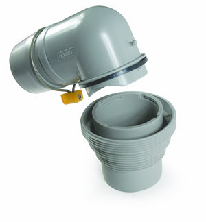 Camco Easy Slip Elbow and 4-in-1 Sewer Adapter with Easy-Slip Rings -Securely Connects RV Sewer Hose to Dump Station (39144)