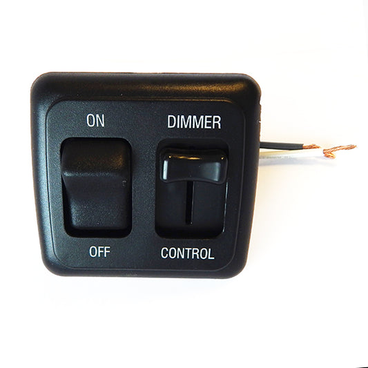 Valterra DGLD25VP Dimmer Switch; Diamond Group; Use With Any LED Compatible Bulb Or Fixture; Pulse Wave Modulation Type; 15 Amp/ 12 Volt DC; Black; With On/Off Switch