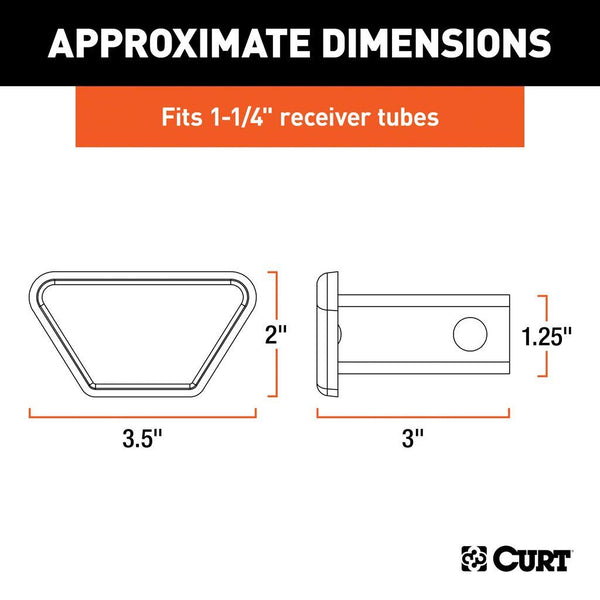 CURT 21900 Steel Hitch Tube Cover