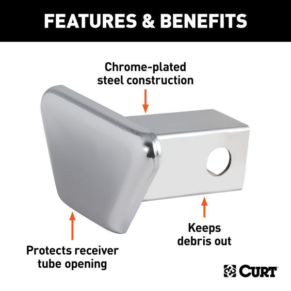 CURT 21900 Steel Hitch Tube Cover