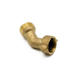 Camco 45 Degree Hose Elbow- Eliminates Stress and Strain On RV Water Intake Hose Fittings, Solid Brass (22605)