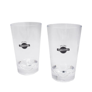 Camco Unbreakable Travel Pint Glass- 16 Ounce, Dishwasher Safe, BPA Free, Perfect For Picnics, Cookouts, and The Beach - Set of 2 (43865)