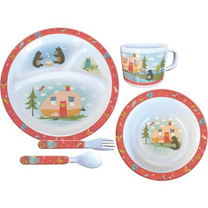 Camp Casual Multi-Color 5-Piece CC-002 Kids 5 Pc Dish Set