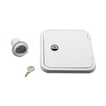 JR Products JFE12-A Polar White Key Lock Gravity Water Hatch