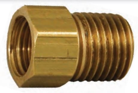 MEC Single Piece Adapter - 1/4" Female Inverted Flare x 1/4" MNPT