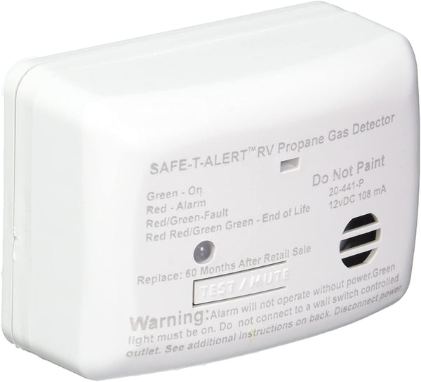 MTI Industries 12V 20 Series Safe-T-Alert Mini RV Propane/LP Gas Alarm 20441PWT