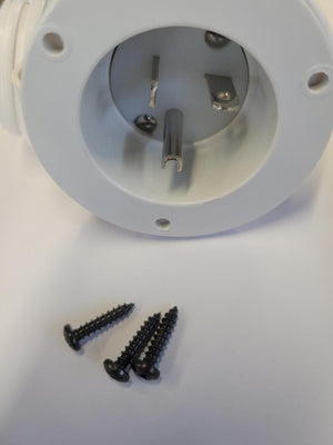 Marinco ParkPower 150BBIW.RV 15 Amp Power Inlet, White