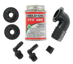 Valterra RK907 90° Barbed Elbow ABS Tank Fill Kit with Cement