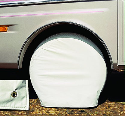 ADCO 3955 18"- 22" Ultra Tyre Gard Wheel Cover, White - Set of 2