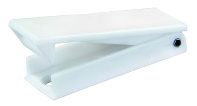 JR Products 10355 Squared Baggage Door Catch - White, Pack of 2