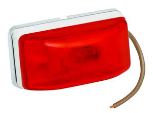 Bargnan / Wesbar 203234 Red Side Marker Light with Stub Mount White Base