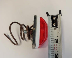 Bargnan / Wesbar 203234 Red Side Marker Light with Stub Mount White Base