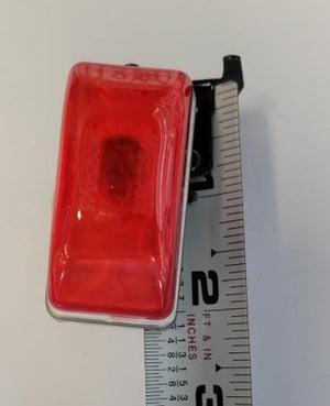 Bargnan / Wesbar 203234 Red Side Marker Light with Stub Mount White Base