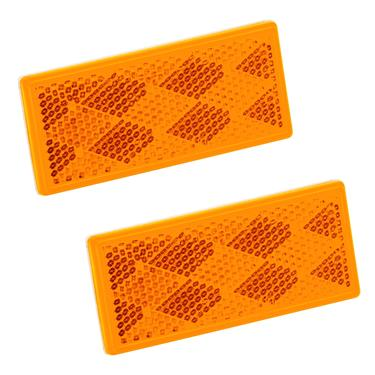 Bargman 74-71-181 Rectangular Adhesive Reflector-Amber, 3-1/4" x 1-1/2"