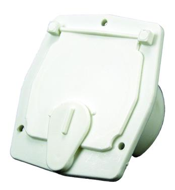 JR Products S-27-10-A White 30 Amp Square Electric Cable Hatch 