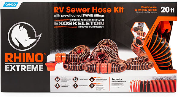 Camco 39867 RhinoEXTREME Sewer Hose Kit, 20 ft