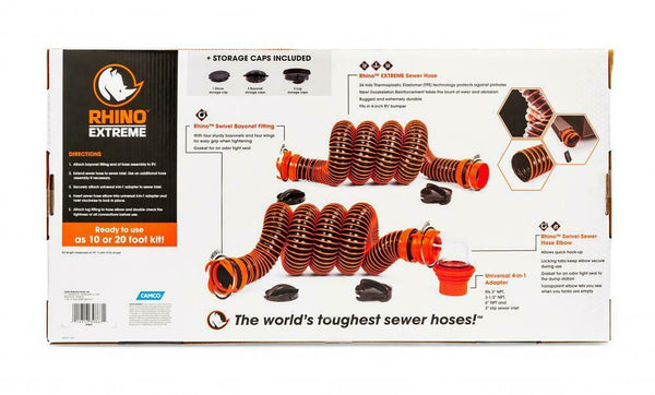 Camco 39867 RhinoEXTREME Sewer Hose Kit, 20 ft