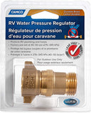 Camco 40055 RV Brass Inline Water Pressure Regulator