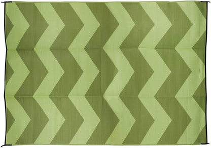 Camco 9' X 12'  Green Chevron Awning Leisure Mat 42859