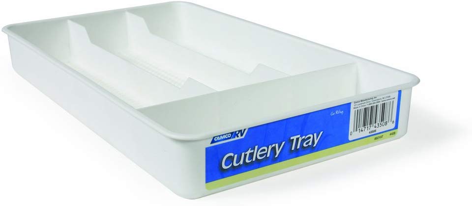 Camco 43508 Cutlery Tray, White