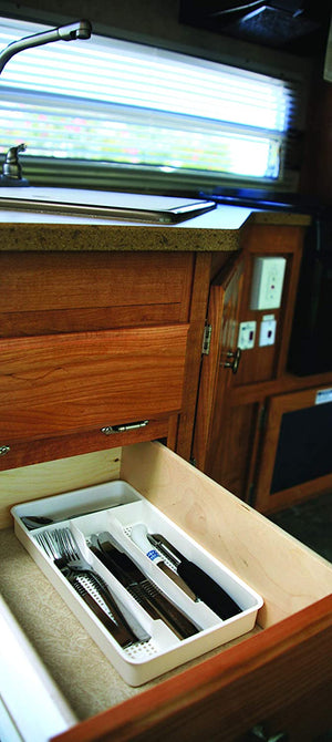 Camco 43508 Cutlery Tray, White