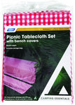 Camco 51021 Tablecloth & Bench Cover Set