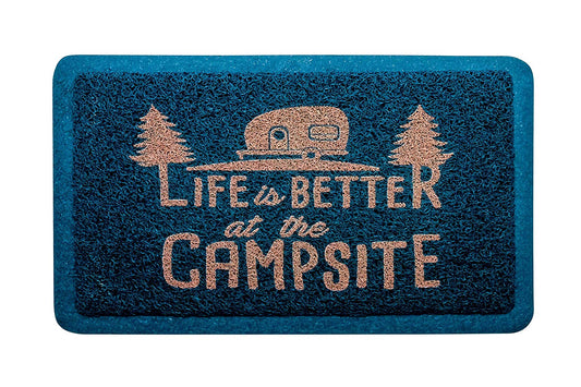 Camco Life is Better at The Campsite Blue Scrub Rug