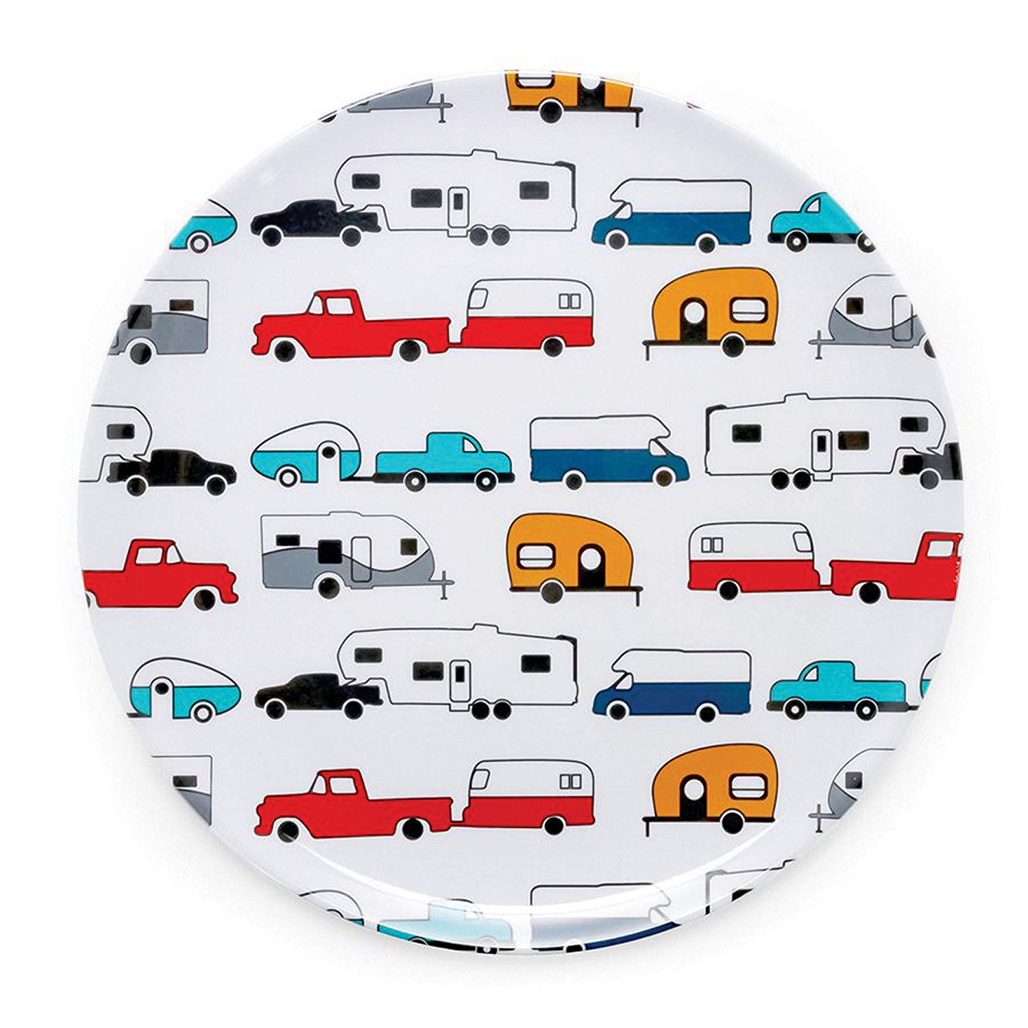 Camco Life is Better at the Campsite Large Dinner Plate, Retro RV Design