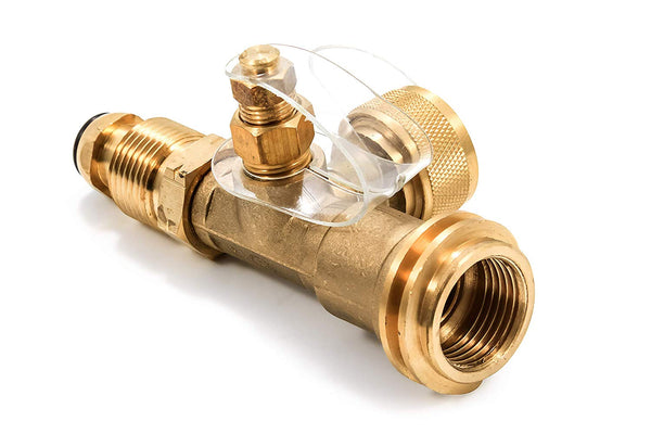 Camco 59113 Propane Brass Tee with 4 Ports