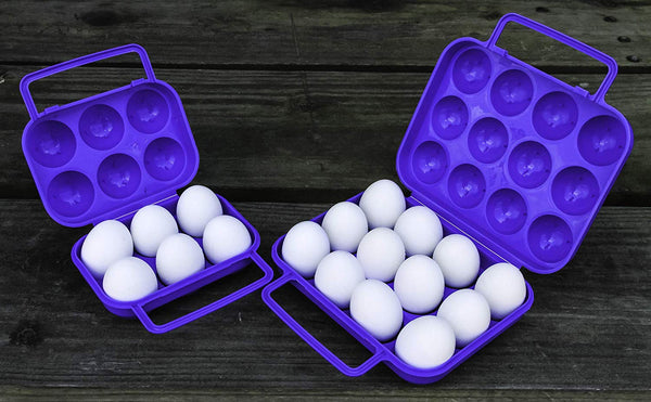 Camco Egg Carrier-Holder - Organize Eggs and Prevent Eggs from Cracking, Easily Fits into Your Refrigerator , Great for RV, Trailer and Camper Kitchens or Camping Holds A Dozen of Eggs 51015