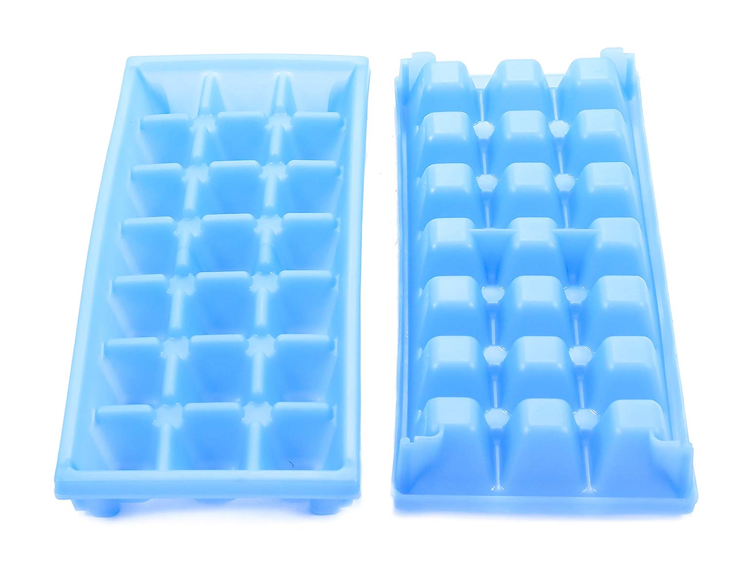 Camco Stackable Miniature Ice Cube Tray for Mini Fridges, RV/Marine, Dorm Small Freezers, (2 Pack) (44100), Blue