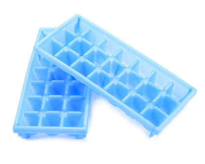 Camco Stackable Miniature Ice Cube Tray for Mini Fridges, RV/Marine, Dorm Small Freezers, (2 Pack) (44100), Blue