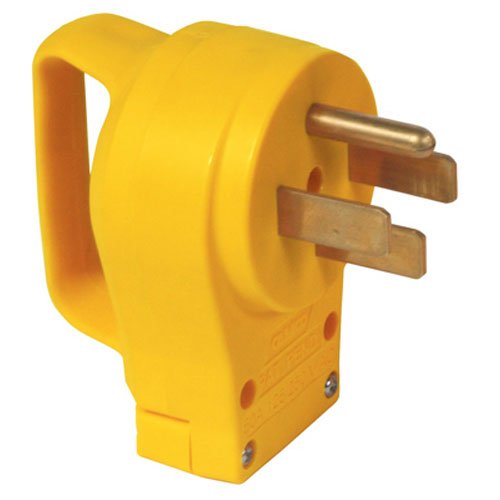 Camco PowerGrip Replacement Plug- Transform Your RV Plug Into a Safe and Durable PoweGrip Cord 50 AMP (55255)