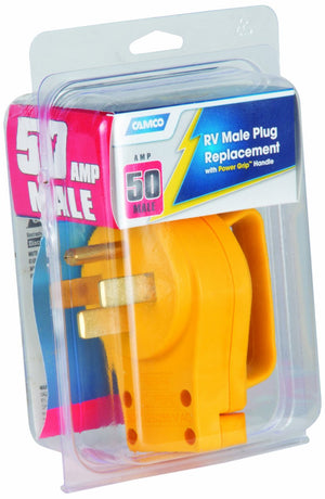 Camco PowerGrip Replacement Plug- Transform Your RV Plug Into a Safe and Durable PoweGrip Cord 50 AMP (55255)