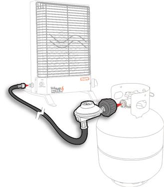 Camco 6 Feet Regulator with 6' Hose 70,000 BTUs/Hr Simple and Quick Install-Use with Low Pressure Gas Fired Heaters (57703)