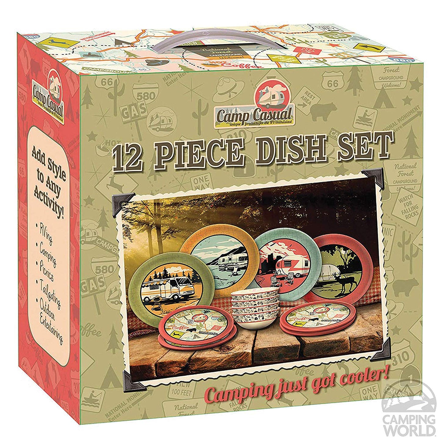 Camp Casual 12-Piece Dish Set CC-001