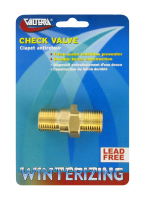 Valterra 1/2 Inch P23415LF Brass 1/2" Check Valve x MPT