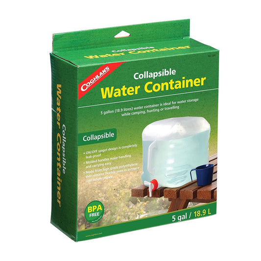 Coghlan's 1205 Collapsible Water Container, 5-Gallon, Clear 