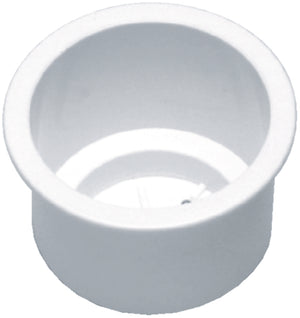 Beckson GH33-W1-U White Standard Series Recessed Drink Holder (3" Hole Cut x 2-7/8" Depth