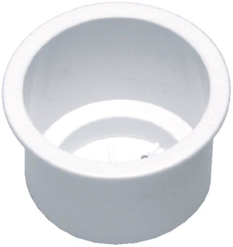 Beckson GH33-W1-U White Standard Series Recessed Drink Holder (3" Hole Cut x 2-7/8" Depth