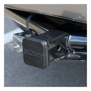 CURT 22272 Trailer Hitch Cover; Fits 2 Inch Receiver; With Curt Logo; Black; Rubber