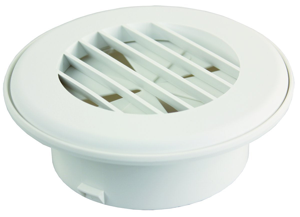 JR Products HV4DPW-A Polar White 4" Dampered Heat Vent
