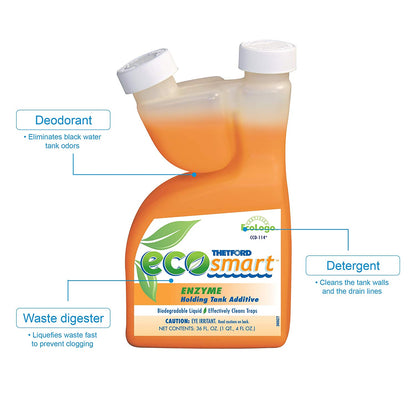 Eco Smart Enzyme RV Holding Tank Deodorant - Waste Digester - Detergent - 36 oz - Thetford 32947