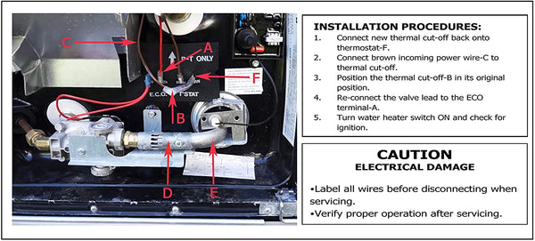 Dometic Atwood 93866 RV Water Heater 98 Degree Thermal Cut Off 2 per Package