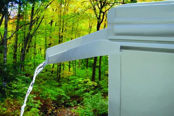 JR Products 655-PW-A Polar White Rigid Extended Rain Gutter Spout